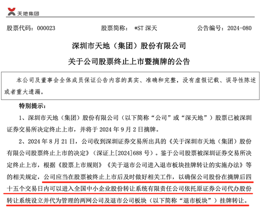 配资炒股配资公司专业 深圳一A股公司，明天退市摘牌！正在起诉控股股东
